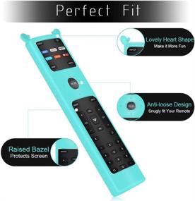 img 3 attached to 📺 Protective Turquoise Silicone Remote Case Cover for Vizio New XRT136 Smart HDTV LCD LED TV Remote Controller - Shockproof, Thicken Layer Design