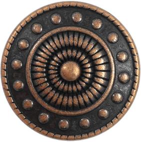 img 4 attached to ✨ Premium Bezelry 10-Piece Antique Copper Beads Wheel Metal Shank Buttons - 23mm (7/8 inch)