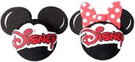 🐭 антенный значок mickey and minnie mouse head disney - набор из 2 штук, диаметр 2 дюйма логотип
