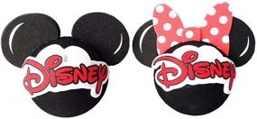 img 2 attached to 🐭 Disney Mickey and Minnie Mouse Head Antenna Topper 2 Pack - 2 Inch Logo