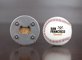 img 4 attached to 🐃 Buffalo BottleCraft San Francisco BaseballOpener: Real Baseball Bottle Opener with Cap Catcher and Fridge Magnet