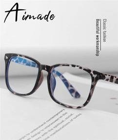 img 3 attached to 👓 Blue Light Blocking Reading Glasses for Women and Men - Square Nerd Eyeglasses with Anti Blue Ray Blue Light Blocking Technology (Leopard, +1.75)