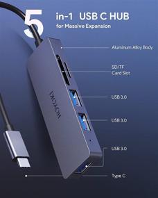 img 3 attached to 🔌 2021 HOYOKI USB C Hub: High-Speed 5Gbps Transfer & Efficient Heat Dissipation, 3 USB 3.0 Ports, SD/TF Slots for MacBook Pro, iPad Pro, XPS, Pixelbook, and More