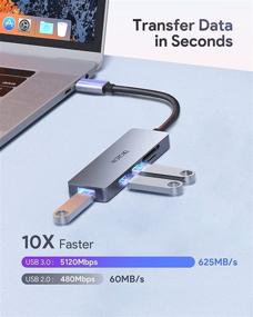 img 2 attached to 🔌 2021 HOYOKI USB C Hub: High-Speed 5Gbps Transfer & Efficient Heat Dissipation, 3 USB 3.0 Ports, SD/TF Slots for MacBook Pro, iPad Pro, XPS, Pixelbook, and More