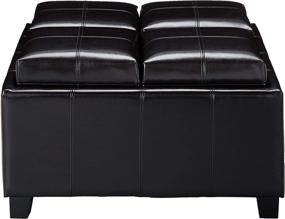 img 3 attached to Harley Leather Espresso Storage Ottoman