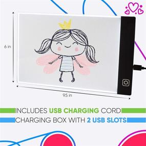 img 2 attached to 🎨 IttyBitty - LED Light Pad & Flip Book Kit for Kids, Drawing and Tracing Animation Tablet with 480 Sheets of Premium Flip Book Paper, Rubber Erasers, 6 Artist Drawing Pencils & USB Cable - Enhanced SEO-friendly Product Title