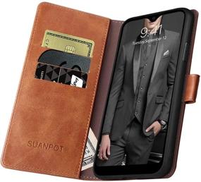 img 1 attached to 📱 SUANPOT Moto G Play 2021 Wallet Case: RFID Blocking Leather Flip Folio Phone Cover for Motorola - Stylish Shockproof Protection for Women & Men