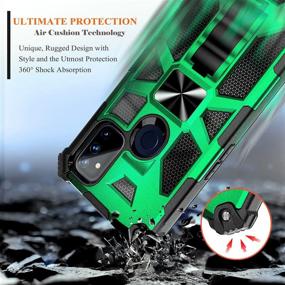 img 1 attached to 📱 Green NZND Case for OnePlus Nord N10 5G - Tempered Glass Screen Protector (Maximum Coverage), Belt Clip Holster with Built-in Kickstand, Full-Body Protective [Military-Grade] Phone Case