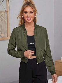 img 2 attached to Romwe Womens Classic Jacket Bomber