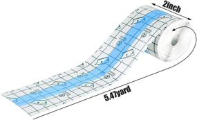 img 3 attached to 🌊 Waterproof Clear Bandages: 4 Rolls Transparent Stretch Adhesive Bandages - Protective Dressing Tape (2 Inch x 5.47 Yard)