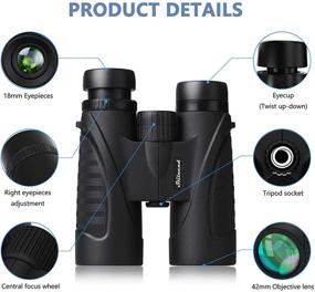 img 3 attached to 🔭 Waterproof 12x50 Binoculars for Adults - Powerful BAK-4 Prism FMC Lens for Bird Watching, Travel, Hunting, Concerts, Football
