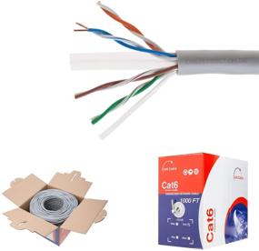 img 3 attached to Кабели Direct Online 1000Ft CAT6 Солидный кабель 550МГц Ethernet LAN UTP 23AWG RJ45 Сетевой провод оптом (серый)