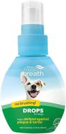 tropiclean fresh breath oral care drops for pets: usa-made, natural ingredients, on-the-go plaque defense, travel-ready logo