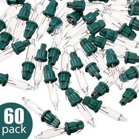 img 2 attached to 🎄 Vibrant Set of 60 Christmas Light Bulbs – Indoor/Outdoor Décor for Festivals, Parties, and Tree Lighting – Green and Clear – 2.5 Volt