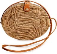 👜 handmade rattan crossbody bags for women - stylish women's handbags & wallets logo