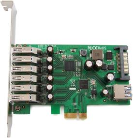 img 3 attached to 💻 Ableconn PEX-UB127 7-Port USB 3.0 PCIe Low Profile Host Adapter Card - Renesas NEC UPD720201 Chipset: Enhanced Connectivity and Speed