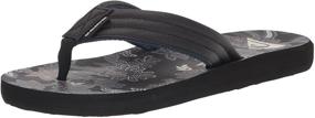 img 4 attached to Quiksilver Carver Print Sandal Black Men's Shoes in Athletic