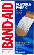 🩹 band-aid brand adhesive bandages flexible fabric - extra large (10 count, pack of 2) логотип