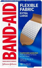 img 4 attached to 🩹 Band-Aid Brand Adhesive Bandages Flexible Fabric - Extra Large (10 Count, Pack of 2)