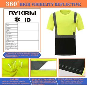 img 2 attached to 👕 AYKRM Reflective Safety Visibility Shirts: Optimal Occupational Health & Safety Products