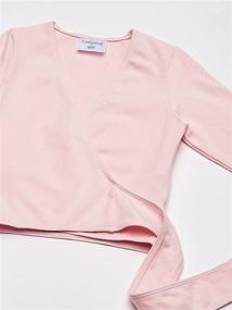 img 2 attached to Cute and Comfy: Capezio Little Girls' Classics Wrap Top for the Fashionable Princesses