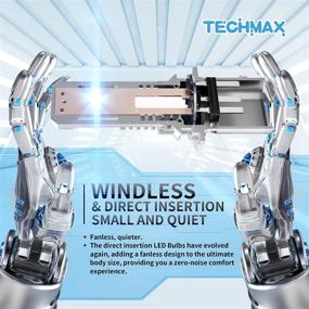 img 2 attached to 💡 TECHMAX 9007 LED Bulb - Windless Direct Insertion, 50W 6500K Xenon White HB5 - Pack of 2, Halogen Replacement