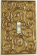 stylish meriville french scroll antique gold wallplate for single toggle switch logo