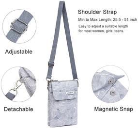 img 1 attached to Canvas Small Crossbody Wallet Shoulder Women's Handbags & Wallets