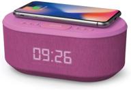 bedside radio alarm clock with usb charger home audio logo