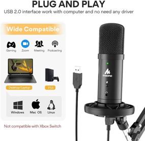 img 1 attached to 🎙️ MAONO AU-PM401 USB Microphone - 192KHz/24Bit Zero Latency Monitoring - Ideal for Podcasting, Gaming, YouTube, Streaming, Recording Music - Cardioid Condenser Mic with Mute Button