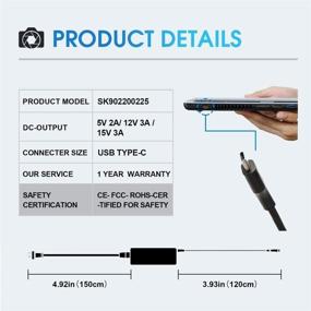 img 2 attached to Powerful 45W USB/Type C Laptop Charger for HP Chromebook 14-ca051wm 14-ca052wm 14-ca061dx and More!