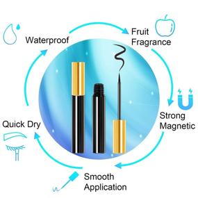 img 1 attached to ✍️ Набор магнитных ресниц EYEKESHE 3D с жидким фломастером: естественный вид и водонепроницаемый - 5 пар магнитных ресниц + 2 тюбика сильного магнитного фломастера - легкое нанесение и удаление