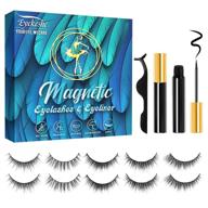 ✍️ eyekeshe 3d magnetic eyelashes kit with eyeliner: natural look & waterproof - 5 pairs magnetic lashes + 2 tubes of strong magnetic eyeliner - easy application & removal logo