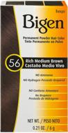 bigen hair color powder #56 rich medium brown - 1 pc, hoyu: get vibrant and long-lasting color for your hair! logo