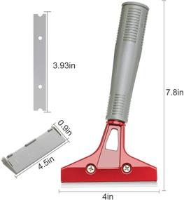 img 2 attached to 🧼 Versatile Scraper Remover for Window Glass, Windshield, Tile, Granite, Walls, and More - Extendable Razor Blade Sticker Paint Cleaning Hand Tool for Gum, Stove, and other surfaces