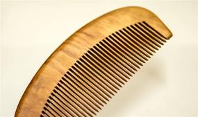 img 3 attached to 🍑 [Japan Craftsmen Made] Peach Wood Natural Comb - Apricot Oiled: The Ultimate Anti-Static Hair Solution (Medium)