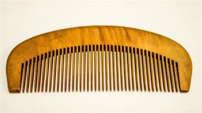 img 4 attached to 🍑 [Japan Craftsmen Made] Peach Wood Natural Comb - Apricot Oiled: The Ultimate Anti-Static Hair Solution (Medium)