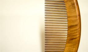 img 2 attached to 🍑 [Japan Craftsmen Made] Peach Wood Natural Comb - Apricot Oiled: The Ultimate Anti-Static Hair Solution (Medium)