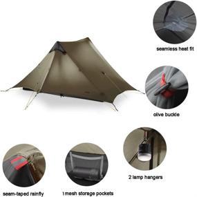 img 2 attached to 🏕️ MIER Ultralight 3-Season Backpacking Tent for Solo or Dual Camping, Trekking, Kayaking, Climbing, Hiking (Alpenstock not Included)