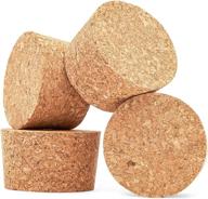 🔌 large tapered cork plugs - size #34 (2.49 x 2.22 x 1.47 in, 4 pack) logo