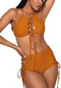 img 4 attached to GIRL SEA: Stylish and Sensual Backless Women's Clothing - The Ultimate Waisted Swimsuit