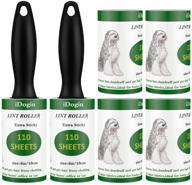 🐾 idogin extra sticky lint rollers for pet hair - 660 sheets/6 refills, mega value lint remover with 2 upgrade handles - perfect for clothes, furniture, and hair removal logo