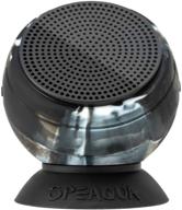 speaqua barnacle pro series - waterproof, floatable bluetooth speaker with storage (2,000 songs) - dual pairing - removable suction - orca logo