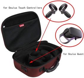 img 3 attached to 🔴 Red Hard EVA Travel Case for Oculus Quest 2 &amp; Quest VR Gaming Headset by Hermitshell