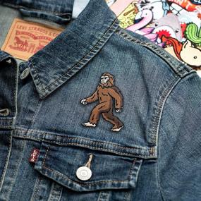 img 3 attached to 👀 Winks For Days Bigfoot Sasquatch Embroidered Iron-On Patch: Add a Touch of Mythical Charm to Your Style!