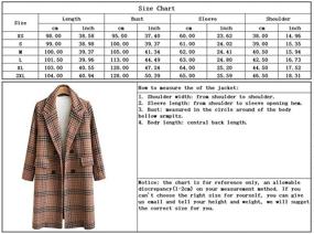 img 1 attached to 🧥 chouyatou Women's Traditional Plaid Wool Blend Long Trench Coat with Double Breasted Notched Collar