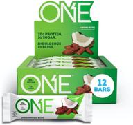 🥜 almond bliss one protein bars - gluten free bars with 20g protein and only 1g sugar - guilt-free snacks for high protein diets - 2.12 oz, 12 count. logo