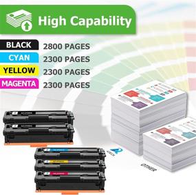 img 3 attached to 🖨️ High-Quality Aztech Compatible Toner Cartridge Set - Replaces HP 201A 201X CF400X CF400A - for Color Pro MFP M277dw M252dw M277c6 M277 M252 Printers - Includes Black Cyan Yellow Magenta - 5-Pack