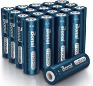 🔋 bonai solar aa rechargeable batteries - high capacity 1100mah nimh battery for outdoor solar lights - pre charged double-a batteries (aa 20 pack) logo