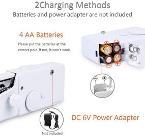 img 2 attached to Переносная беспроводная портативная швейная машина: Handy Stitch CS101-B - Легкая, 🧵 миниатюрная, электрическая - Идеально подходит для тканей, одежды, детской/домашней одежды (батареи не включены)